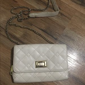 Ivory cross body purse